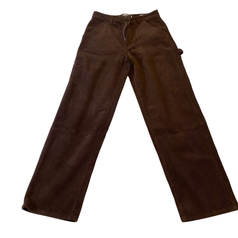 NWT Cotton On Women's Size 8 Brown Corduroy Carpenter Jeans Pants High Waist